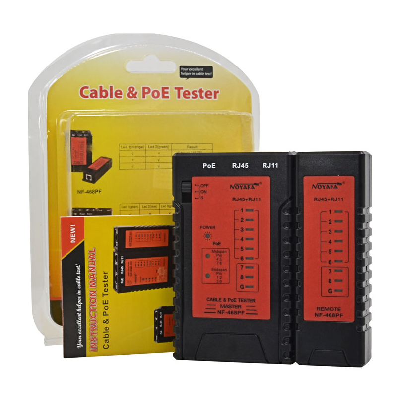 Máy Test Cáp Mạng Noyafa NF-468PF | Kiểm Tra PoE Chuyên Nghiệp